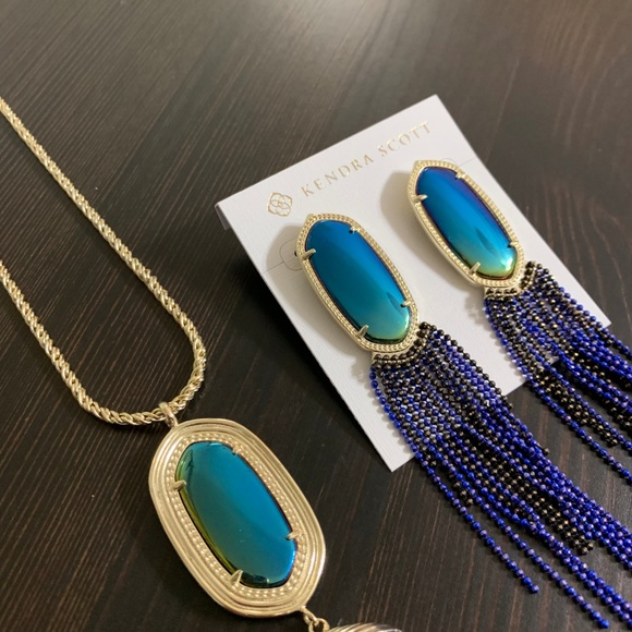 Kendra Scott Black Iridescent set - Picture 2 of 4
